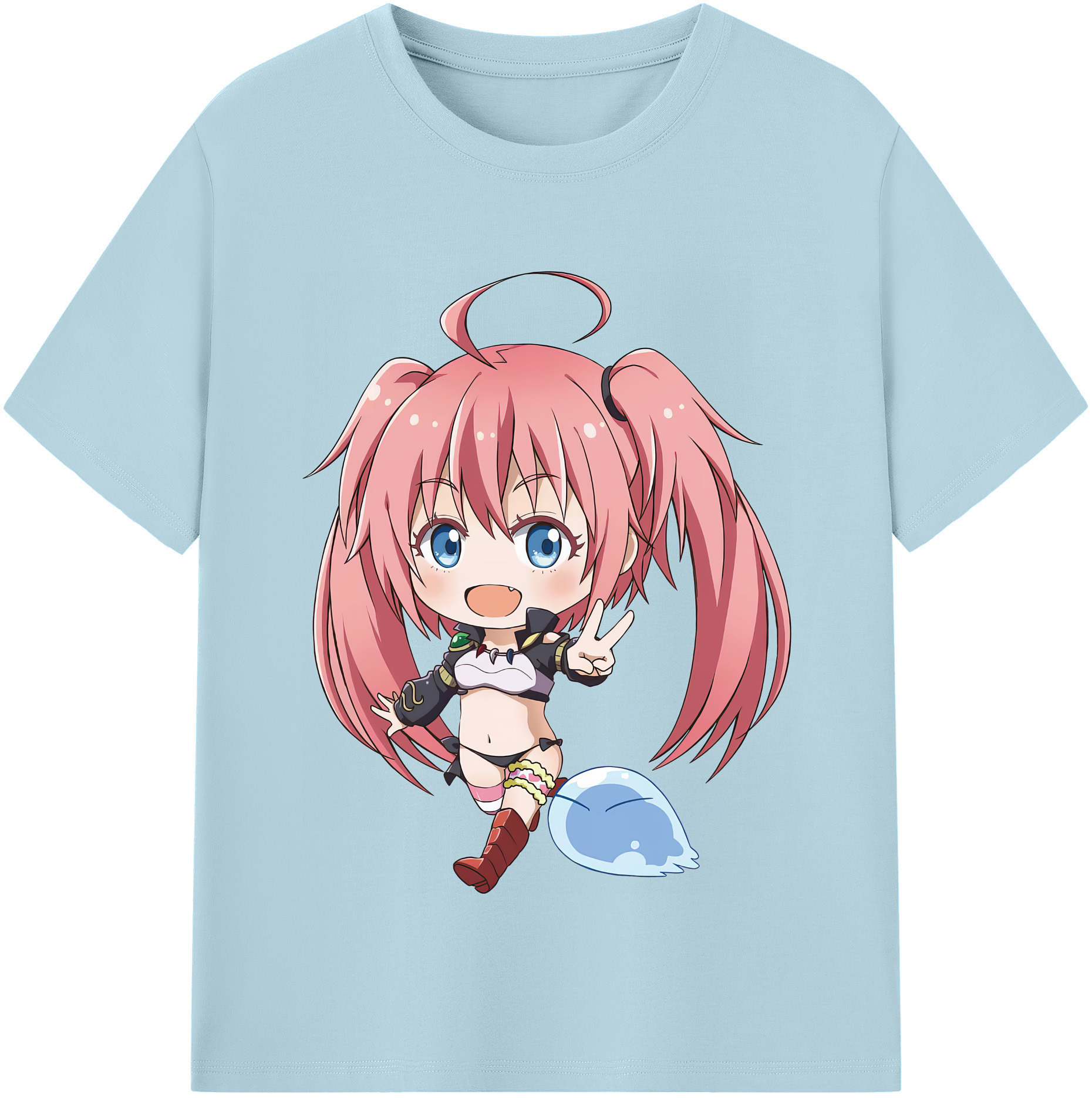 （画像用） 転スラ Regarding Reincarnated to Slime 綿100％半袖Tシャツ（フロントプリント）